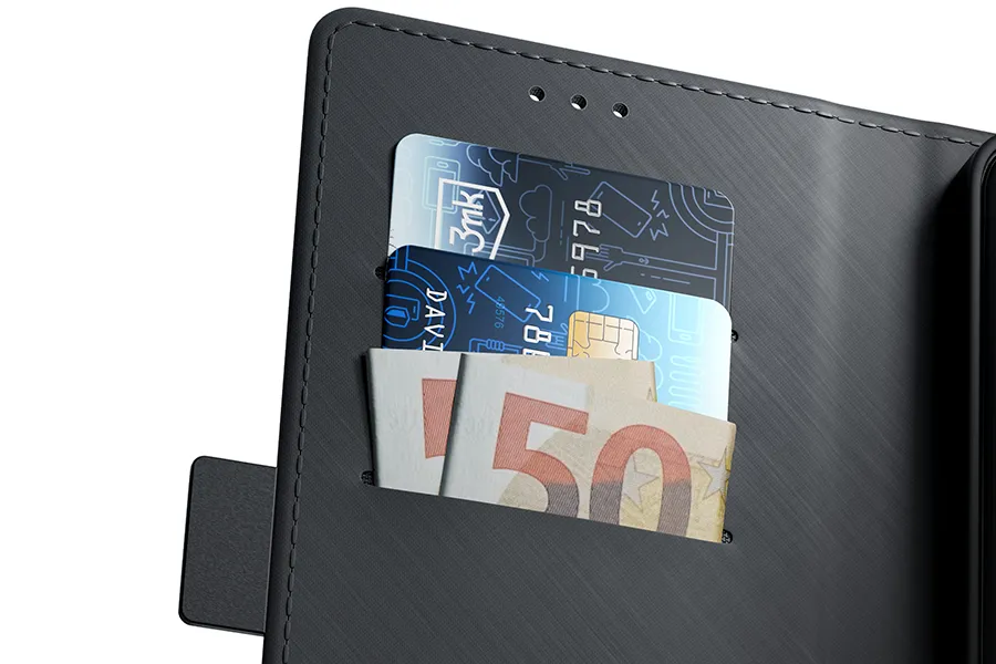 Etui z klapką do Samsung Galaxy A16 3mk Wallet Case czarne